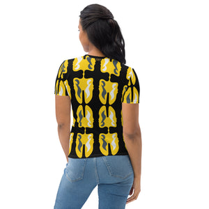 Women's T-shirt | TheMusic Face Note Textile - Weshalo World 